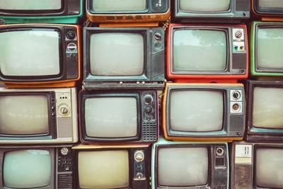 'Pattern Wall of Pile Colorful Retro Television (Tv) - Vintage Filter Effect Style.' Photographic Print - jakkapan | Art.com Manhattan Architecture, Milky Way Stars, Night Travel, Lights Photography, Vintage Filters, Photography Night, Vintage Television, Tv Display, Nyc Art