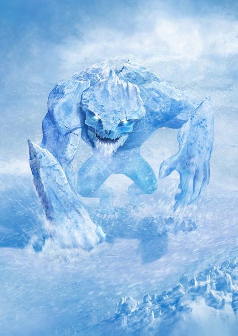 Ice Golem, Npc Dnd, Ice Elemental, Ice Monster, Ice Magic, Ice Giant, Minecraft Mod, Super Powers Art, Dnd Monsters