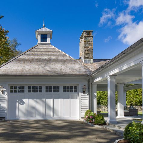 Garage Addition With Breezeway, 2 Car Garage Door, Alpine Cottage, Hampton Style House, Contemporary Colonial, Tall House, Well House, Paint House, Carport Patio