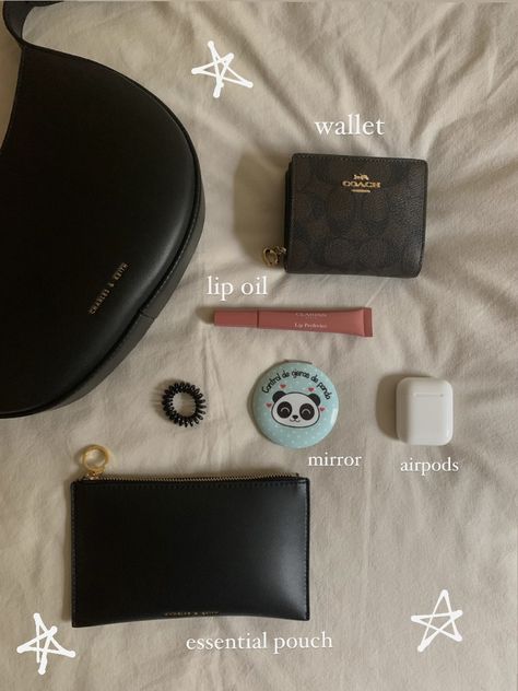 in my everyday bag charles and keith shoulderbag coach snap wallet clarins lil perfector apple airpods all day essentials Coach Snap Wallet, Charles And Keith Wallet, Charles And Keith, Essential Pouch, Inside My Bag, Snap Wallet, In My Bag, What In My Bag, Purse Organization