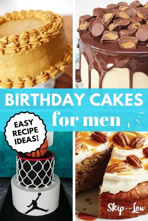 Cake Ideas For Man Birthday, Small Cakes Ideas Birthdays For Men, Diy Birthday Cakes For Men, Easy Cakes For Men, Birthday Dessert For Husband, Simple Cake Decorating Ideas For Men, Simple Man Birthday Cake, Mans Birthday Cake Ideas, Simple Men's Birthday Cake