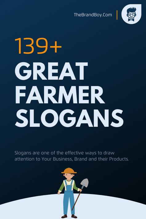 159+ Great Farmer Slogans and Sayings - thebrandboy.com Farming Slogans, Farmer Sayings, Farmer Quote, Agriculture Quotes, Personal Effectiveness, Farmer Quotes, Slogan Writing, Farm Quotes, Farmers Day