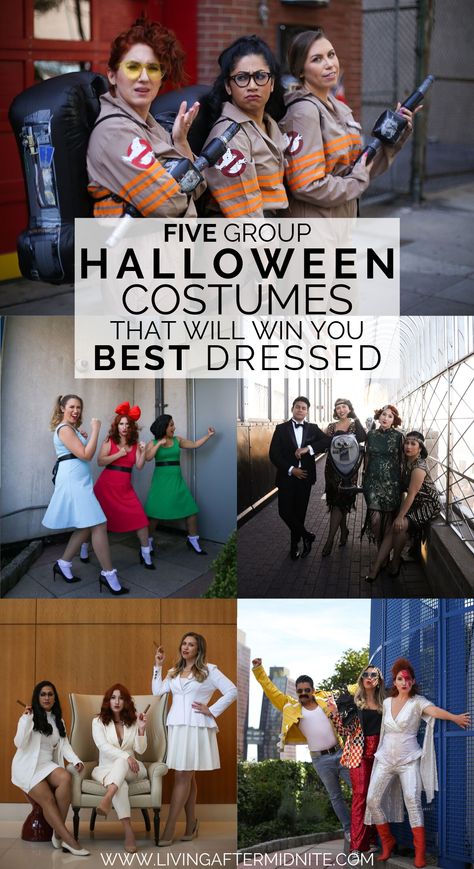 5 Group Halloween Costumes That Will Win You Best Dressed Cool Group Costume Ideas, 7 Person Halloween Costume Group, Group Costumes From Movies, 2023 Group Halloween Costumes, Group Halloween Costumes Work Appropriate, Halloween Theme Costumes Group, Co Ed Group Halloween Costumes, Women’s Group Halloween Costumes, Movie Halloween Costumes Group