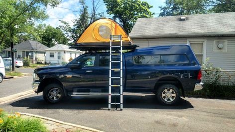 15 DIY Roof Top Tent Ideas for Car, RV, and Camper Roof Rack Tent, Car Top Tent, Diy Roof Top Tent, Tent Platform, Teardrop Camper Plans, Tent Ideas, Truck Bed Tent, Homemade Camper, Truck Bed Camping