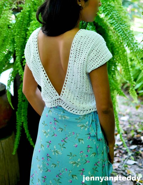 Crop Top Crochet, Baby Dress Pattern, Crochet Boho Top, Crochet Tops Free Patterns, Crochet Summer Tops, Crochet Blog, Crochet Crop, Quick Crochet, Double Crochet Stitch