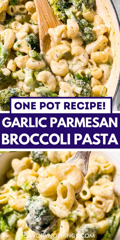 One Pot Pasta With Broccoli, Vegetarian Elbow Pasta Recipes, Elbow Macaroni Side Dish Recipes, Side Dishes With Noodles, Bow Tie Pasta Side Dishes, Pasta With Broccoli Sauce, One Pot Creamy Broccoli Pasta, Elbow Pasta Side Dishes Easy, Alfredo Veggie Pasta