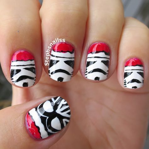 StephsNailss: Star Wars Christmas Nails Star Wars Christmas Nails, Star Wars Nails, Classy Nail Designs, Star Wars Christmas, New Star Wars, Christmas Nail Art, Classy Nails, Coffin Nails, Christmas Nails