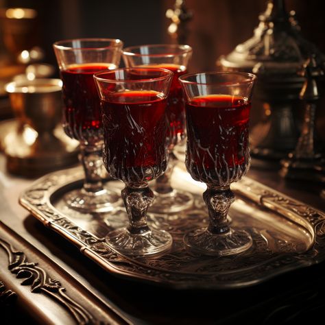 Vampire's Kiss 🍷Red as dusk, cold as night, 💋a sip brings a blood-curdling delight. 4oz Vodka 2oz Raspberry liqueur 2oz Cranberry juice Shake well, pour into blood-rimmed glasses. #HauntedSpirits #HappyFriday #Shots #mixology #vampire #vampires_kiss Goth Restaurant, Vampire Drinking Blood, Cross Fanart, Vampire Food, Vampire Drink, Vampire Bar, Vampire Culture, Vampire Shoot, Vampires Kiss