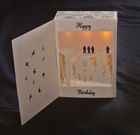 Little birds shadow box lantern My SVG HUT Layered Paper Art Template, Early Morning Sunrise, 3d Svg, Art Template, Pebble Painting, Little Birds, Shadow Boxes, 7 H, Art Techniques