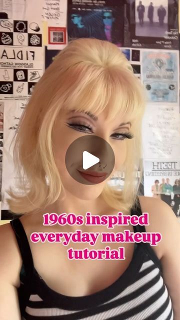 here’s a tutorial of my 1960s inspired everyday makeup  #1960s #60s #1960smakeup #60smakeup #priscila #twiggy  #sharontate #pattieboyd #jeanshrimpton #lastnightinsoho  #lanadelrey #janebirkin  #girlblogger #vintage #retro  #coquette Early 1960s Makeup, 60s Makeup Looks, 1960 Makeup, 60s Makeup And Hair, 60s Makeup Tutorial, 1960’s Makeup, 70s Inspired Makeup, 60s Inspired Makeup, 60s Eye Makeup