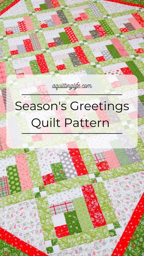 Fun Jelly Roll Quilt Pattern Christmas Jelly Roll Quilts, Christmas Jelly Roll Quilt Patterns Free, Christmas Jelly Roll Quilt Patterns, Jelly Roll Christmas Quilt Patterns, Jelly Roll Quilt Patterns Free, Christmas Jelly Roll, Christmas Jelly, Moda Jelly Rolls, A Quilting Life