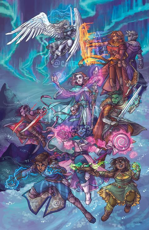 The Mighty Nein, Critical Role Campaign 2, Critical Role Characters, Illustrated Words, Mighty Nein, Vox Machina, Critical Role Fan Art, All My Heart, High Fantasy