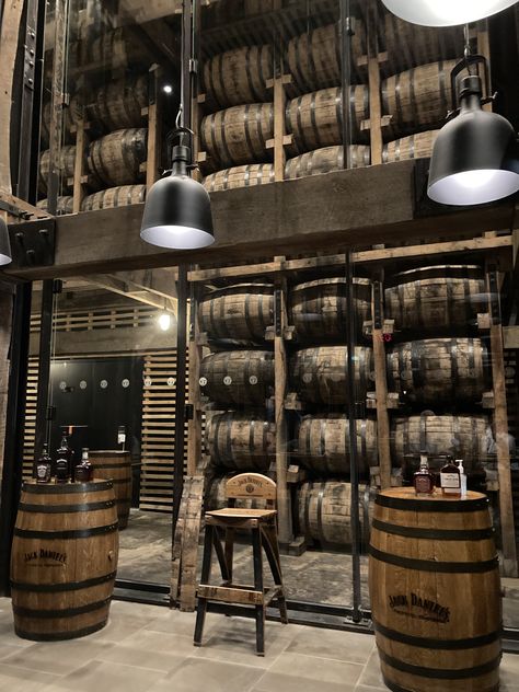 Bourbon Tasting Room, Tasting Room Design, Vineyard Tasting Room, Pine Cabin, Wine Cask, Beer Store, Wine Barrel Furniture, Wine Tasting Room, Home Wine Cellars