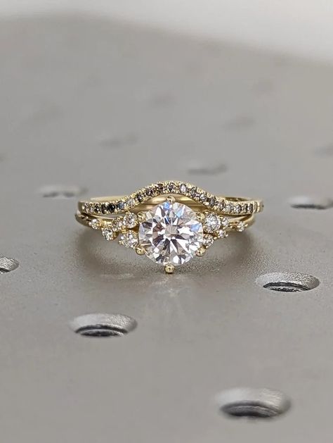 MAIN STONE
Type: Braverman Moissanite
Cut: Round
Color: D
Clarity: VVS

#1.5ct #Round #Moissanite #14K #Yellow #Gold #Wedding #Ring #Set #Snowdrift #Moissanite #Cluster #Engagement #Ring #Set #Luxury #Gift #for #Her #engagement #ring #wedding #ring #set #round #moissanite #moissanite #ring #set #snowdrift #diamond #personalized #ring #art #deco #ring #dainty #ring #salt #pepper #diamond #salt #pepper #ring #anniversary #ring #unique #proposal #ring #diamond #cluster #ring Engagement Ring Types, Black Zirconium Ring, Dainty Wedding, Dainty Wedding Ring, Wedding Anniversary Ring, Lab Diamond Engagement Ring, Yellow Gold Wedding Ring, Wedding Anniversary Rings, Cluster Engagement Ring