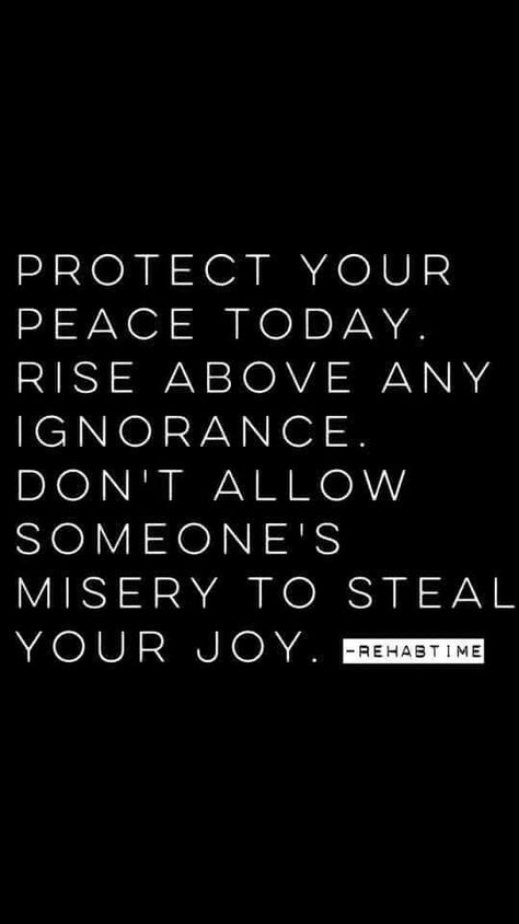 When you walk away from a destructive time in your life with your head held high and someone tries to remind you of that time, speak these words... DEVIL YOU CAN'T STEAL MY JOY!! Protect Your Peace, Joy Quotes, Peace Quotes, Rise Above, People Quotes, Fact Quotes, The Words, Great Quotes, Wise Words