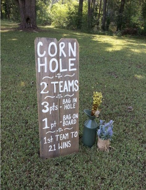 Cornhole Board Plans, Wedding Yard, Lawn Games Wedding, Yard Game, Reception Games, Diy Yard Games, Corn Hole Diy, Games Wedding, Outside Games