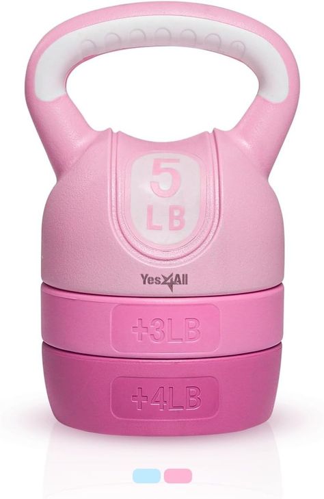 Neoprene Coated/Adjustable Kettlebell & Kettlebell Sets - Hand Weights for Home Gym & Dumbbell Weight Set training Pink Workout Equipment, Pink Gym Equipment, Feminine Advice, Kettle Ball, Adjustable Kettlebell, Kettlebell Set, Gym Dumbbells, Desk Workout, Pink Gym