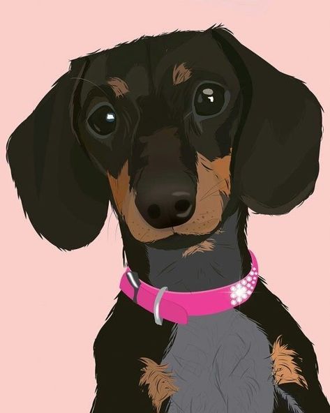 Sausage Dog Drawing Dachshund Art, Dashund Illustrations, Sausage Dog Cartoon, Sausage Dog Painting, Dog Drawing Dachshund, Weiner Dog Painting, Daschund Drawing, Wiener Dog Drawing, Sausage Dog Drawing