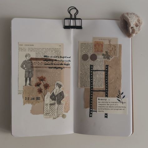 Journal Beige Aesthetic, Vintage Journal Ideas Simple, Grey Journal Aesthetic, Aesthetic Journal Ideas Vintage Simple, Brown Notebook Aesthetic, Simple Junk Journal Ideas, Journal Aesthetic Simple, Journal Brown Aesthetic, Vintage Aesthetic Scrapbook Ideas