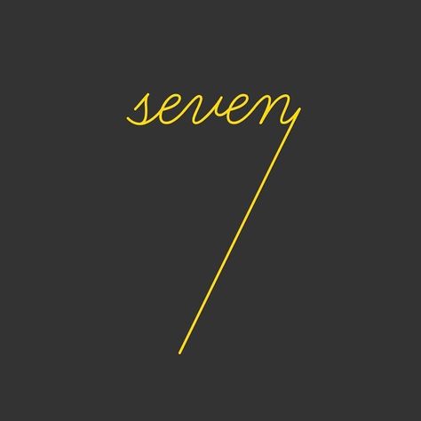 Seven Logo, Numbers Typography, Typo Logo Design, Number Wallpaper, 7 Tattoo, 7 Logo, Bts Tattoos, Geniale Tattoos, Days Of Type