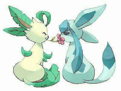 Glaceon And Leafeon, Leafeon Pokemon, Leafeon Glaceon, Pokemon Original, Pokemon Couples, Pokemon Eevee Evolutions, Pokemon Eeveelutions, Cute Pokemon Pictures, Eevee Evolutions