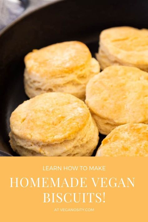 Healthier Homemade Vegan Biscuits - Veganosity Vegan Bread Recipe, Vegan Biscuits, Healthy Vegan Snacks, Tofu Scramble, Vegan Bread, Vegan Thanksgiving, Healthy Homemade, Vegan Foods, Vegan Breakfast Recipes