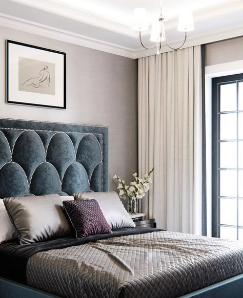 Lyxigt sovrum? Det är sänggaveln som gör det! | Add simplicity | Bloglovin’ Hotel Bedroom Design, Elegant Bedroom Decor, Luxury Bedroom Master, Elegant Bedroom, Modern Bedroom Design, Bedroom Hotel, Elegant Home Decor, Contemporary Bedroom, Modern Bed