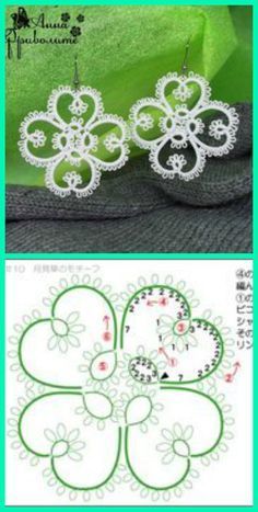 Needle Tatting Tutorial, Tatting Patterns Free, Needle Tatting Patterns, Shuttle Tatting Patterns, Tatting Earrings, Bracelet Crochet, Tatting Tutorial, Tatting Jewelry, Needle Tatting