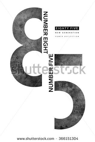 Number Shirt Design, Numbers Poster Design, 8 Design Number, Number Layout Design, Number Typography Poster, Graphic Design Numbers, Number Design Typography, 8 Number Design, Typography Numbers Design