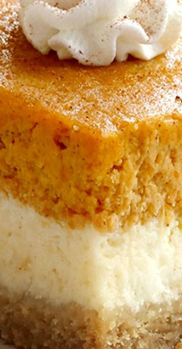 Pumpkin Pie Cheesecake Bars Pumpkin Cheesecake Squares, Pumpkin Pie Squares Recipe, Layered Pumpkin Pie, Pumpkin Cheesecake Crumble Bars, Pumkin Pie Cheesecake, Cheesecake Bars Pumpkin, Pumpkin Cheesecake Bars With Oreo Crust, Ultimate Pumpkin Cheesecake Bars, Pumpkin Pie Cheesecake Bars