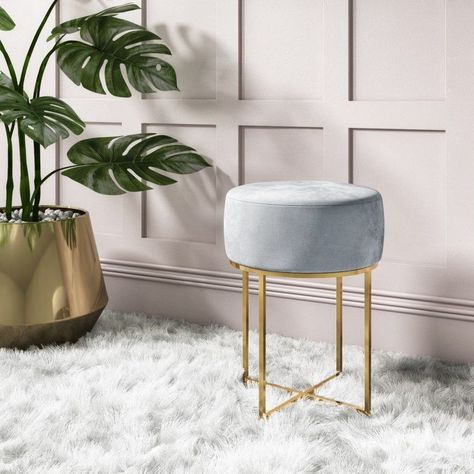 Dressing Table Ideas - How To Decorate And Style A Vanity Table Bedroom Stool, Diy Bar Stools, Velvet Bedroom, Bedroom Stools, Rustic Bar Stools, Dressing Table Stool, Contemporary Stools, Wooden Step Stool, Velvet Stool