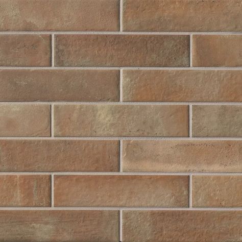 Bedrosians Brick 9.75" x 2.38" Porcelain Field Tile | Wayfair Porcelain Subway Tile, Outside House Colors, Subway Tile Design, Tile Color, Ceramic Subway Tile, Best Floor Tiles, Ceramic Mosaic Tile, Glass Subway Tile, Porcelain Mosaic Tile