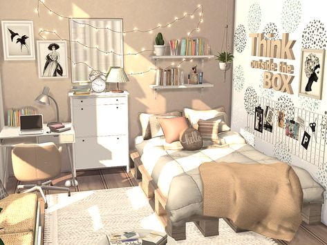 Sims Teenage Bedroom, Sims 4 Aesthetic Bedroom, Sims 4 Cc Teenage, Sims Furniture Cc Bedroom, Teen Bedroom Sims 4 Cc, Sims4 Room Cc, Sims 4 Parents Bedroom, Sims Cc Furniture Living Room, Cc Beds Sims 4