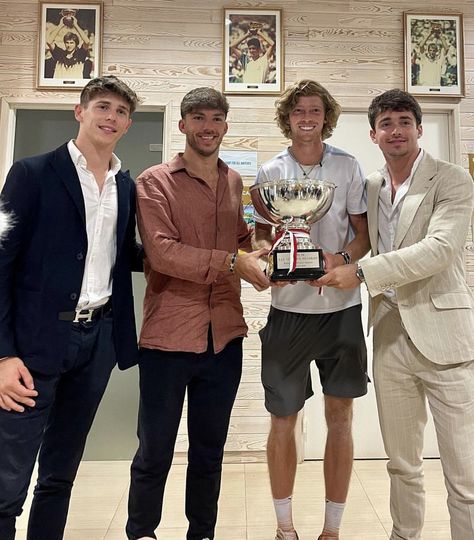 Charles Leclerc And Pierre Gasly, Motor Gp, Arthur Leclerc, F1 Motor, Andrey Rublev, Atp Tennis, Pierre Gasly, Racing Drivers, Random Photos