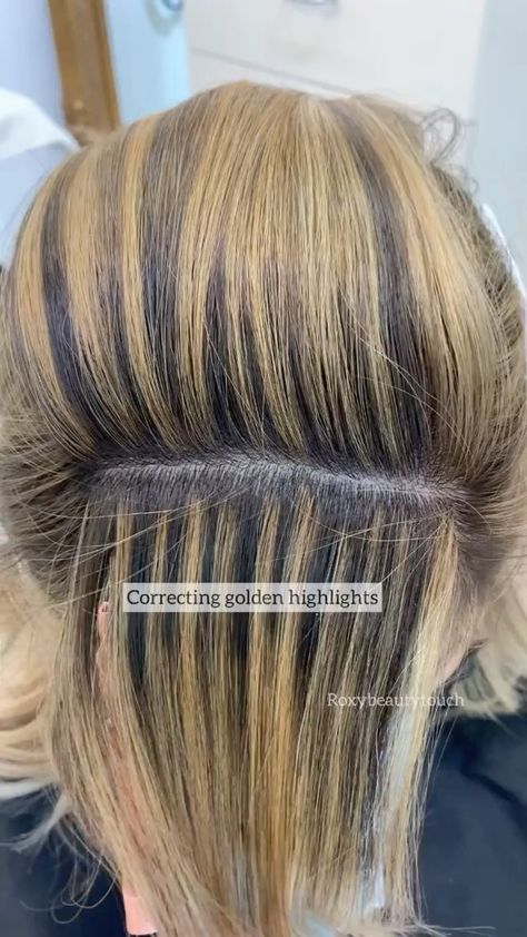 Heavy Blonde Highlights, Color Correction Hair, White Hair Color, Golden Highlights, Hair Color Formulas, Blonde Hair Inspiration, Hair Brained, Beauty School, Hair Dresser