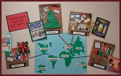 Checkout this great post on Bulletin Board Ideas! Around The World Bulletin Board, World Bulletin Board, Holiday Bulletin Boards, Resident Advisor, Fall Board, Teaching Holidays, Christmas Around The World, Teacher Activities, Holiday Lessons