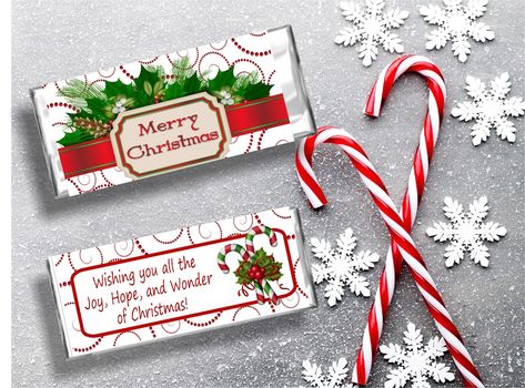 Merry Christmas Printable Candy Bar Wrapper | DIY Party Mom Christmas Chocolate Wrappers, Christmas Candy Bar Wrappers, Christmas Chocolate Bar Wrappers, Candy Bar Sayings, Candy Bar Gifts, Christmas Wrapper, Christmas Candy Bar, Candy Bar Wrapper Template, Merry Christmas Printable