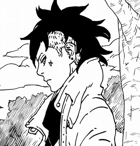 Kawaki Boruto Pfp, Boruto Tbv, Uzumaki Manga, Kawaki Boruto, Single Icons, Kawaki Uzumaki, Drawing Face Expressions, Manga Pfp, Naruto Drawings