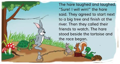 The hare and the tortoise | baby story The Hare And Tortoise Story, The Hare And The Tortoise Story, Hare And Tortoise Story Pictures, Fairy Tales Sequencing, The Greedy Dog, Hare And Tortoise, The Hare And The Tortoise, Hare And The Tortoise, Akbar Birbal