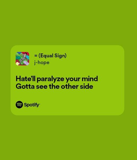 Jhope Song Lyrics, Jhope Lyrics, Equal Sign, Kpop Lyrics, Equals Sign, Bts Songs, Jhope Bts, Pop Lyrics, Spotify Lyrics