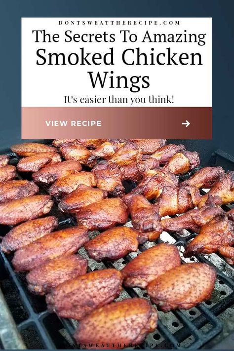 Amazing Smoked Chicken Wings - The Secrets to making amazingly delicious smoked wings with step by step instructions. These will be a smashing success at any kind of get-together. MUST TRY! #wings #chickenwings #bbq #smoking #grilling #tailgating Smoked Bbq Chicken Wings, Chicken Wing Smoker Recipes, Bbq Smoker Recipes Chicken, Pit Boss Chicken Wings, Grill And Smoker Recipes, Smoked Frozen Chicken Wings, Trager Smoked Chicken Wings, Treager Recipes Chicken Wings, Smoked Party Wings