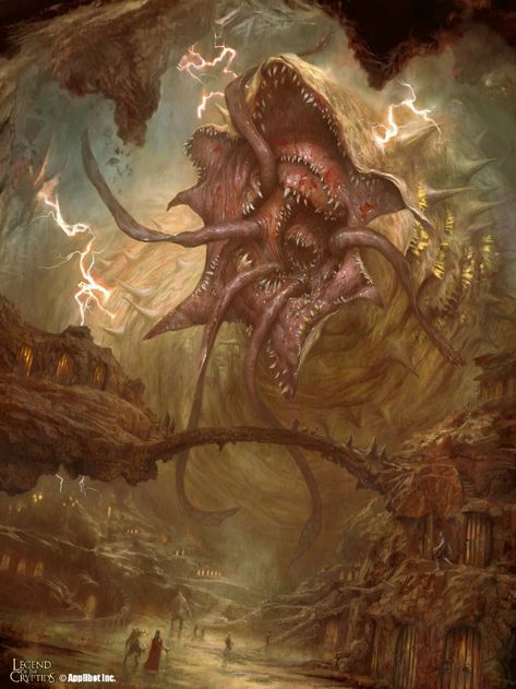 ArtStation - Subterranean Worm Jailer (a), Simon Dominic Brewer Legend Of The Cryptids, Simon Dominic, Fantasy Demon, Nightmares Art, Lovecraftian Horror, Dark Creatures, Beast Creature, Creatures Art, Horror Monsters