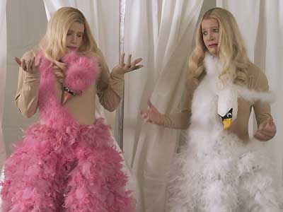 Lol;) Lee,Kalie,Anna bring back any memories??;) Lol Bjork Swan Dress, White Chicks Movie, Movie Halloween Costumes, Celebrity Costumes, Swan Dress, White Chicks, Bird Dress, Show White, Halloween Costume Outfits