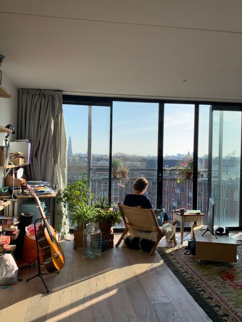 Move To Amsterdam, Amsterdam Apartment Aesthetic, Apartment Netherlands, Netherlands Apartments, Living In Amsterdam Aesthetic, Amsterdam Life, Amsterdam Apartments, Netherlands Summer, Amsterdam Home