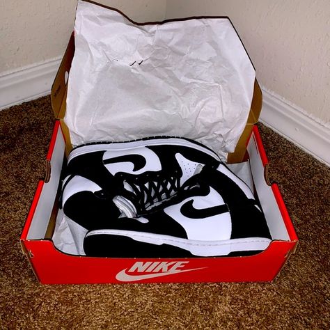 Size 8.5 Woman’s Nike Dunks high top Black/White Dunks High Top, Nike Dunks High, Dunks High, All Nike Shoes, Black High Tops, Nike Dunks, High Top, Baby Car Seats, Nike Shoes