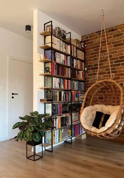 Home Library Rooms, Bilik Idaman, Home Library Design, Cozy Room Decor, Hus Inspiration, Apartment Decor Inspiration, Room Makeover Bedroom, Dream Room Inspiration, Dream House Interior