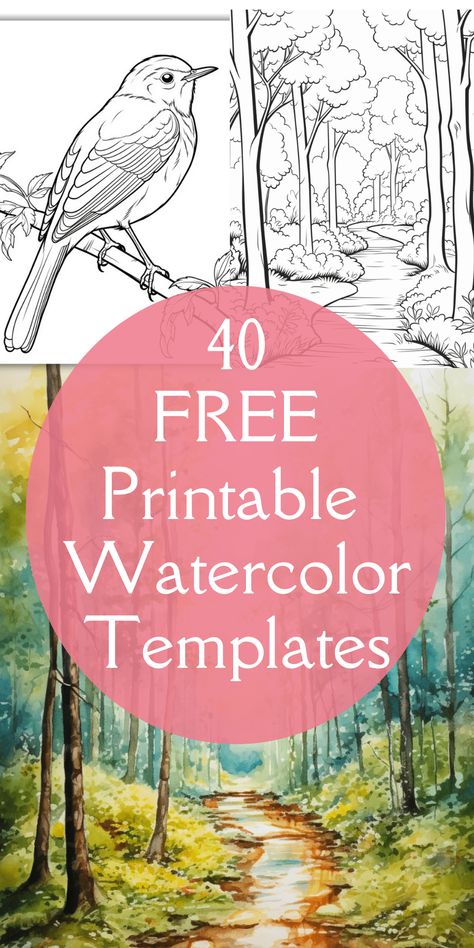 Unleash your inner artist with our collection of 40 Free Watercolor Templates and Stencils! Perfect for beginners and seasoned painters alike looking to create stunning greeting cards, unique wall art. Grab these Free Printables now to inspire your next watercolor masterpiece! #WatercolorArt #Freebies #DIYCrafts #ArtisticInspiration #PaintingTemplates #Watercolour_Templates #Watercolor_Templates #Free_Printable_Stencils #Printable_Stencils Watercolor Templates, Free Printable Stencils, Pattern Design Drawing, Free Stencils Printables, Ephemeral Art, Business Fonts, Watercolor Flowers Tutorial, Eco Friendly Art, Stencils Printables