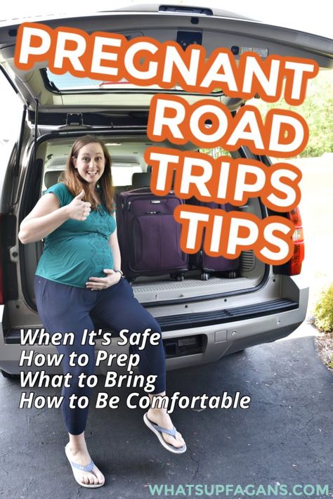 Looking to take a road trip while pregnant? Here's everything you need to know about taking a long road trip while pregnant and be a happy travel buddy in the car. Know when it's safe and how to make it safer, know what to bring, and how to be comfortable. Maternity Road Trip Outfit, Travel While Pregnant, Traveling While Pregnant, Travelling While Pregnant, Wright Family, Tips For Pregnant Women, 27 Weeks Pregnant, Traveling Pregnant, Sleep In Car