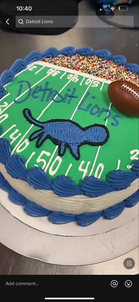 Detroit Lions Birthday Cake, Detroit Lions Birthday Party, Detroit Lions Cake, Lion Birthday Cake, Lion Birthday Party, Boy Cakes, Logo Cake, Lion Birthday, Cake Logo