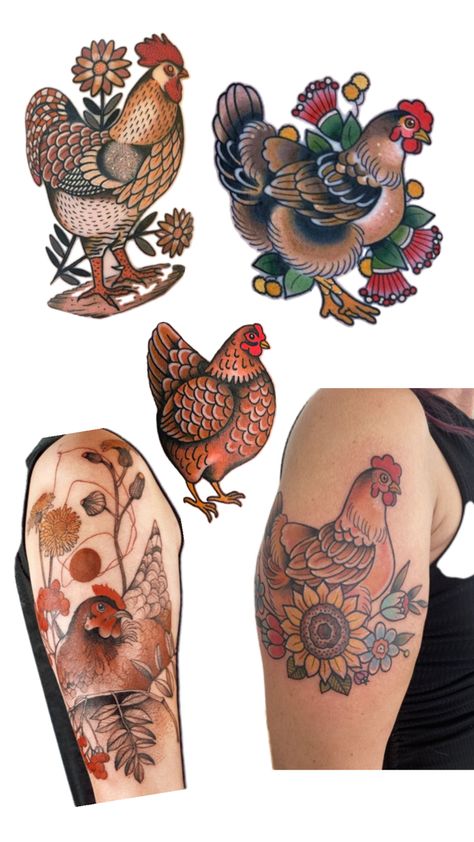 Traditional Chicken Tattoo, Anniversary Tattoo, Chicken Tattoo, Cactus Tattoo, Sick Tattoo, Silhouette Tattoos, Flash Tattoo Designs, Classic Tattoo, Halloween Tattoos